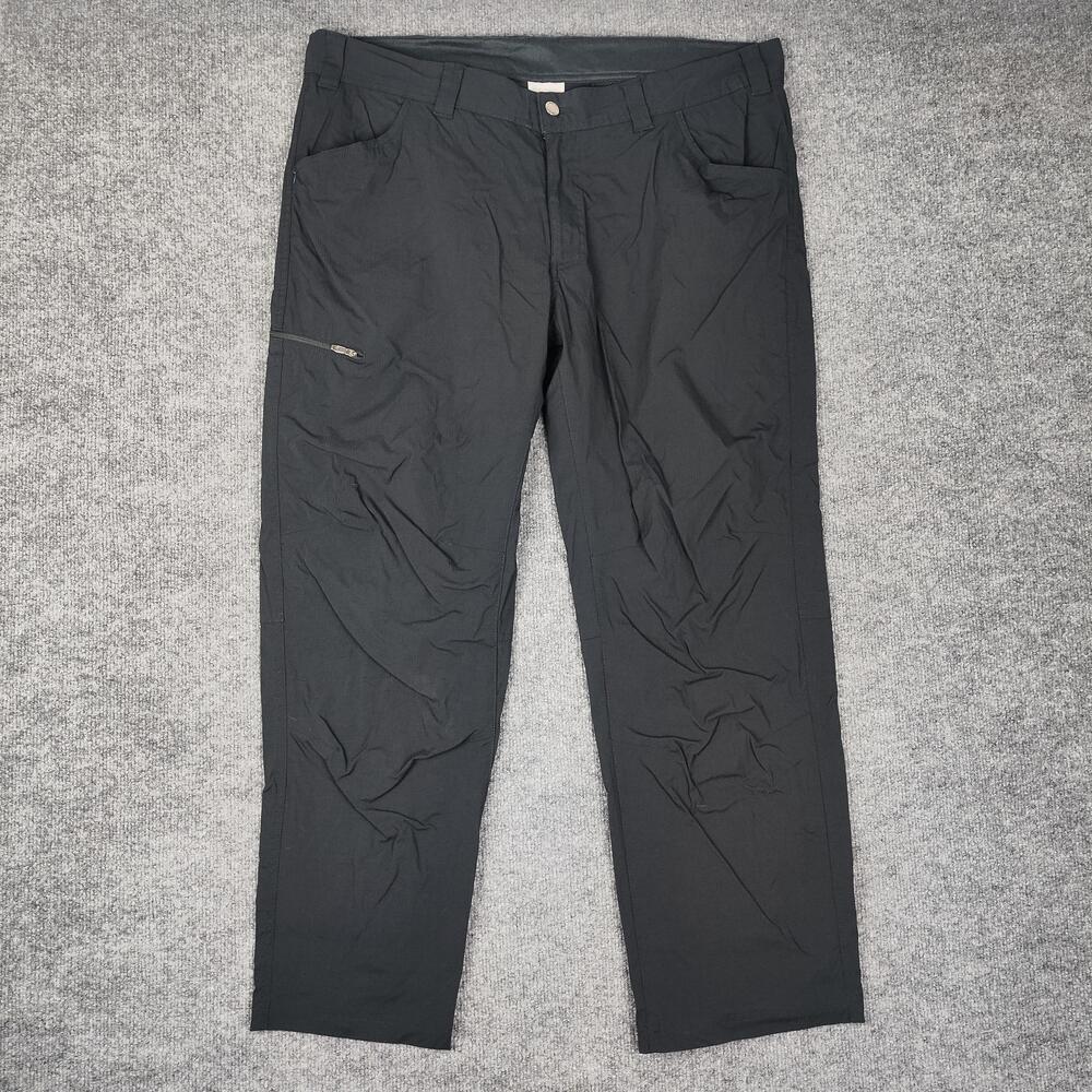 Columbia Omni-Shade Pants Mens 40x30 Black Lightweight Hiking Zip Pocket Trail
